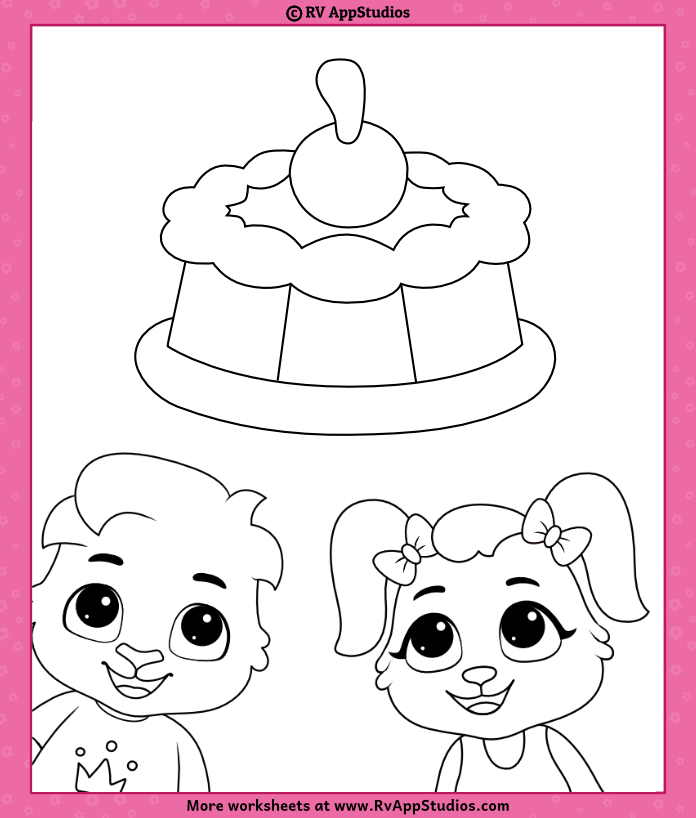 cake coloring pages for kids