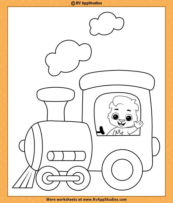 free printable train coloring pages