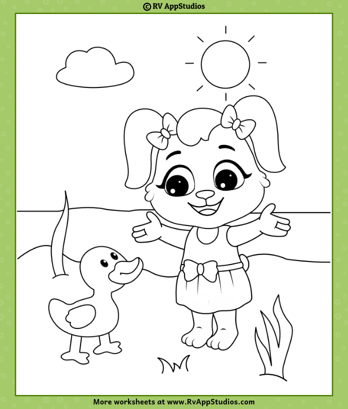Printable Duckling Coloring Pages