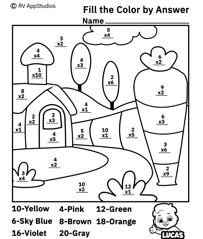 Printable Multiplication Coloring Worksheets 4th Grade Coloring Pages