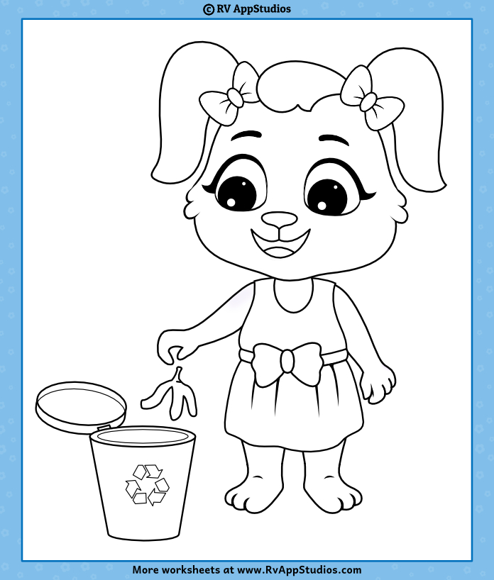 cleaning coloring pages