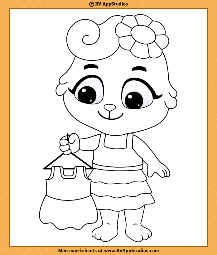Printable Clothing Coloring Pages