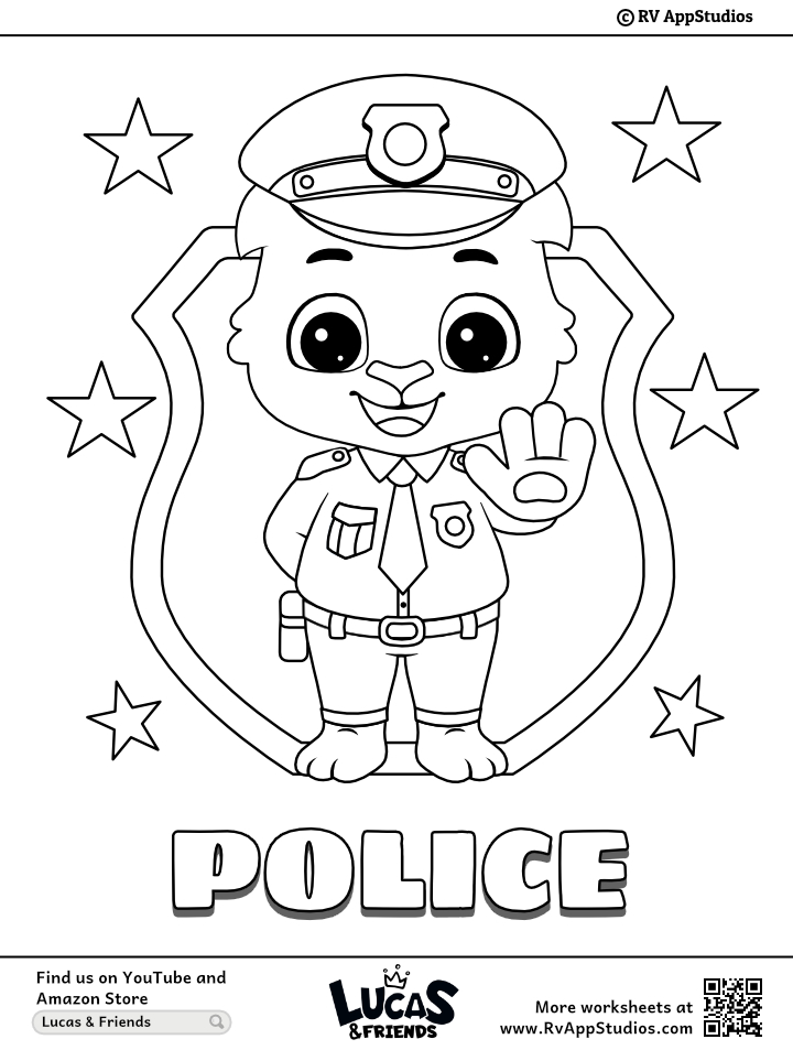 printable coloring pages police