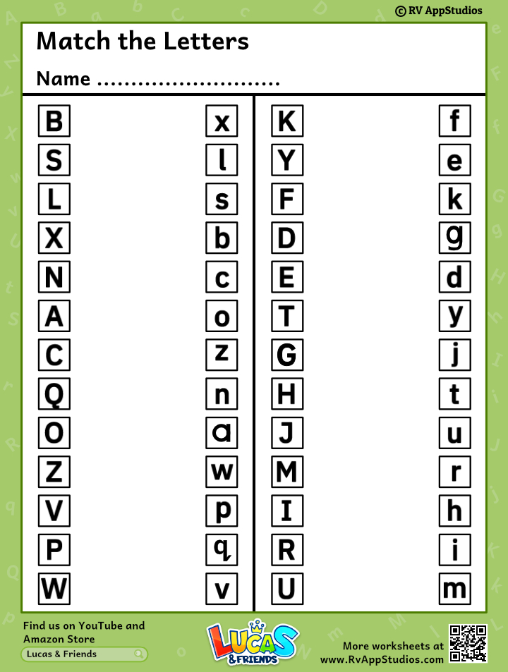 matching alphabet with word for spelling