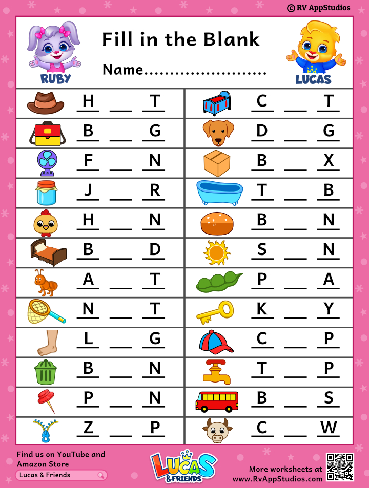 Abc Fill In The Blank Worksheet Education Com Alphabet Fill In The 
