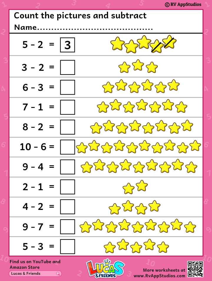 Subtraction Worksheets | Free Printable Subtraction Worksheets