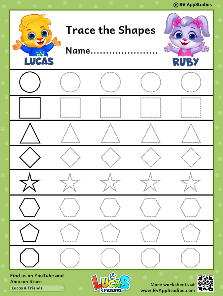 coloring pages of shapes and numbers