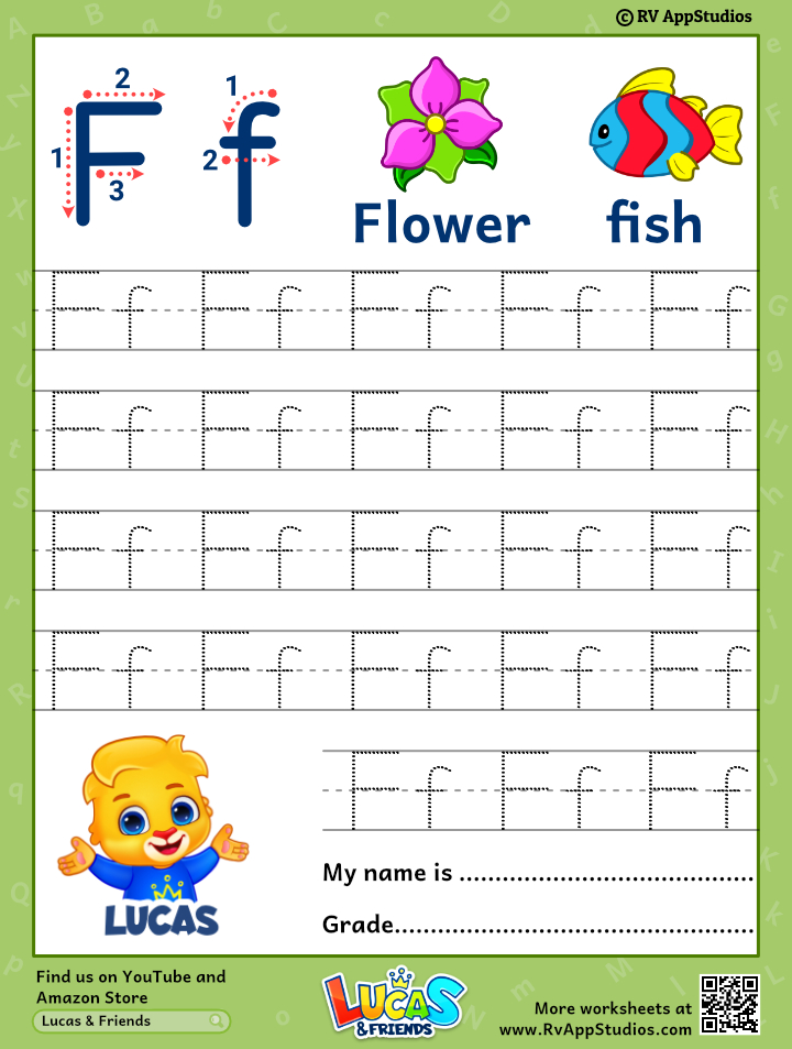 Alphabet Ff Letter Printable Letter Ff Tracing Worksheets