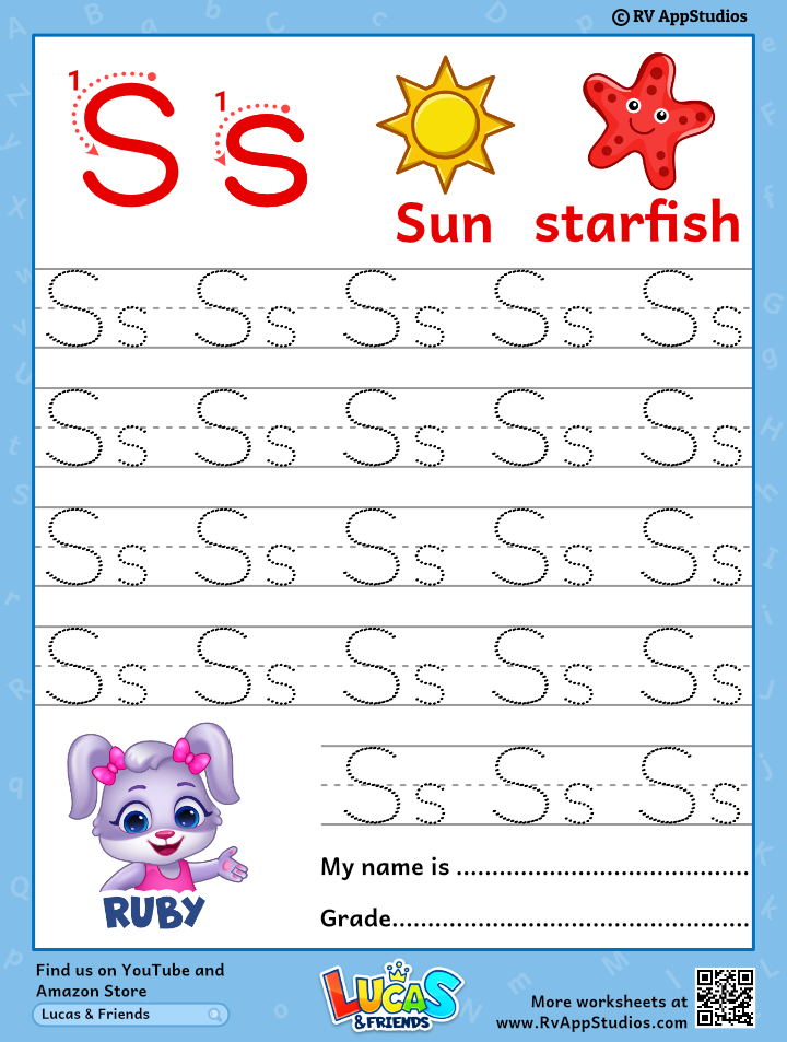 Alphabet Ss Letter Printable Letter Ss Tracing Worksheets