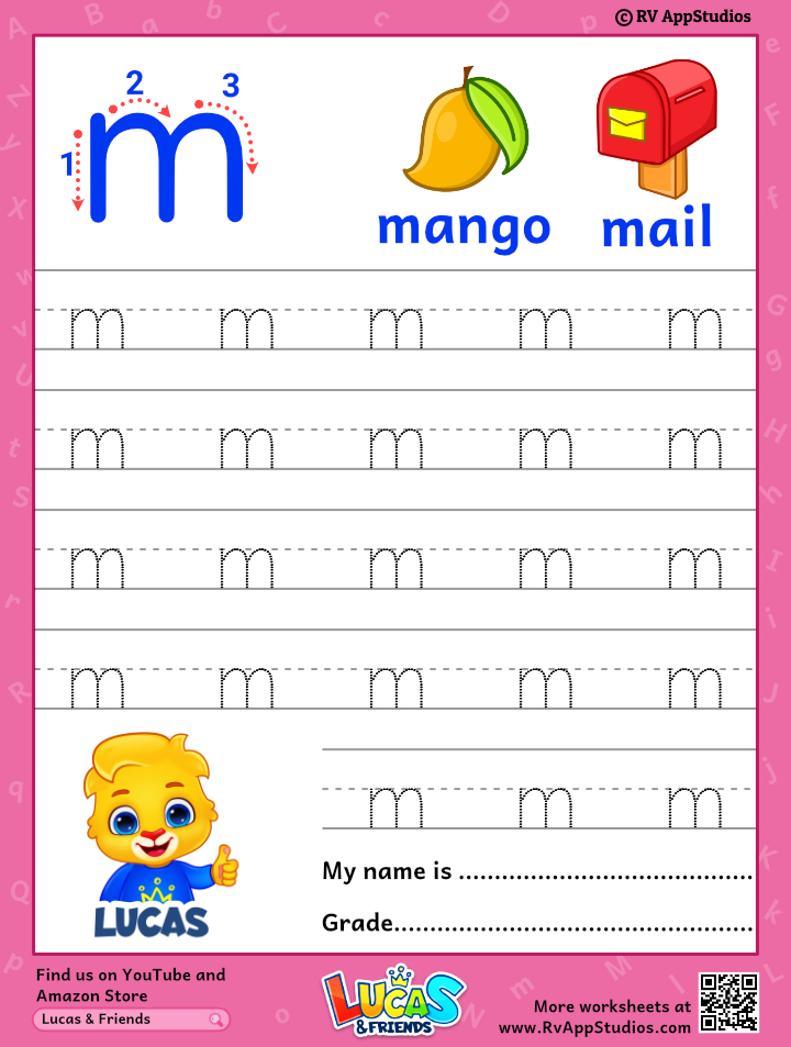 Printable Letter M Tracing Worksheet Supplyme Find The Letter M 