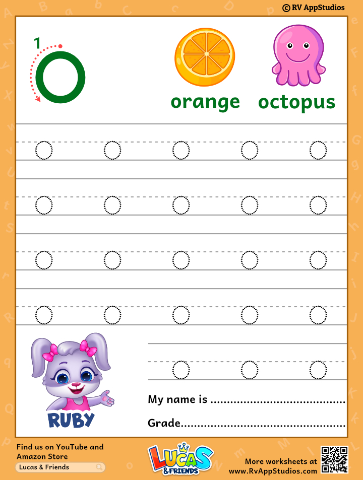 lowercase letter o tracing worksheets trace small letter o worksheet