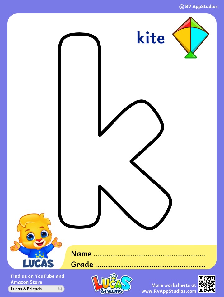Alphabet k Coloring Pages - Letter k Coloring Pages for Kids
