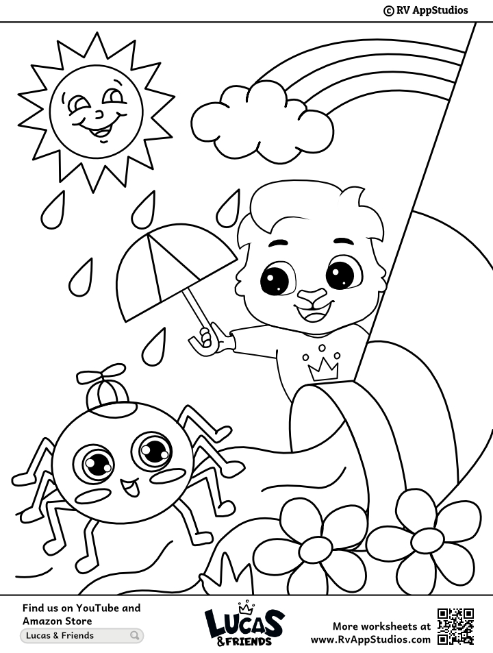 Premium Vector  Itsy bitsy spider from classic song coloring page