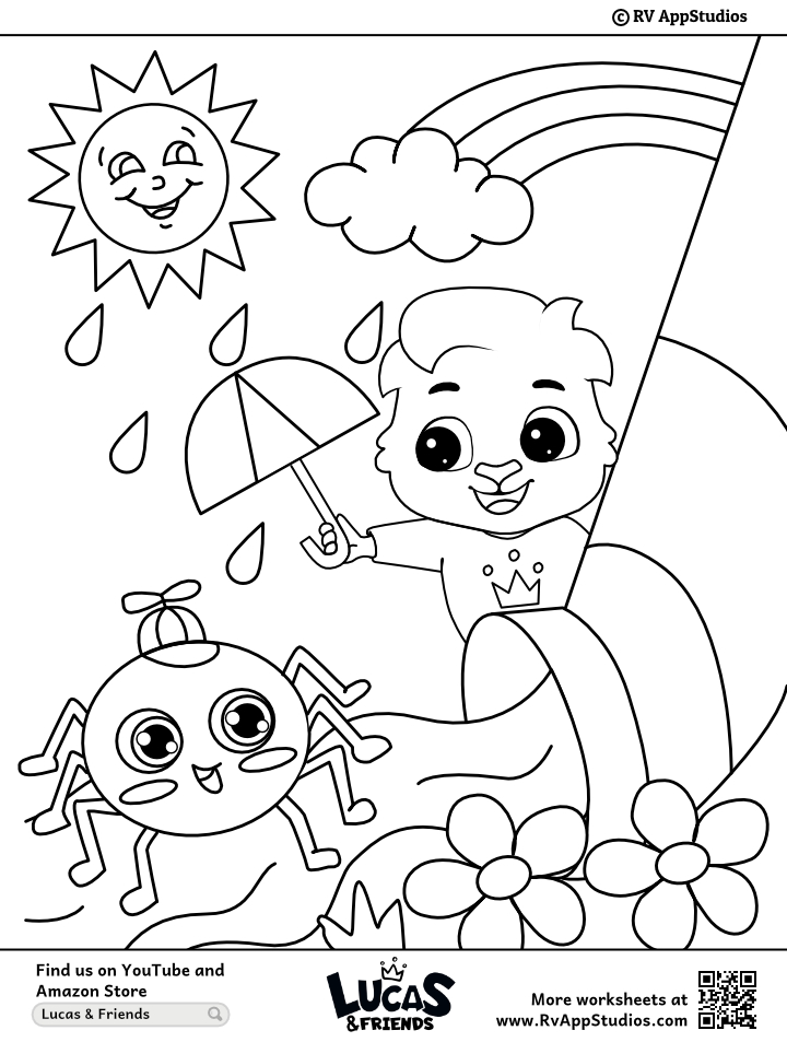 Itsy Bitsy Spider Coloring Page