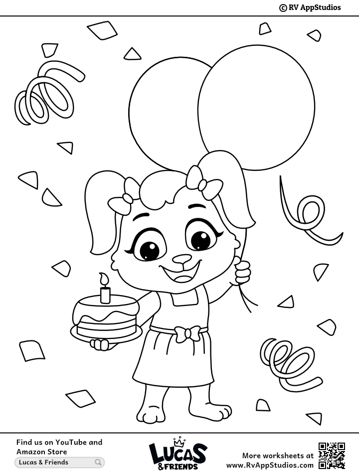 Birthday coloring pages for kids