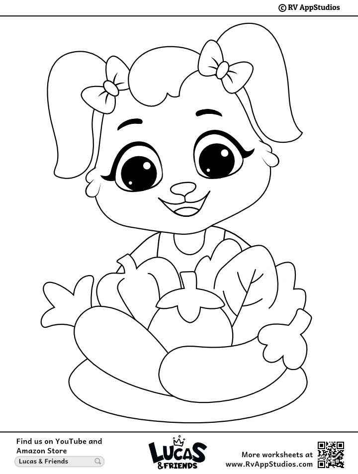 Vegetables coloring pages for kids