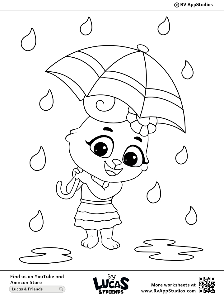 Rain Coloring Pages For Kids | Free Printables