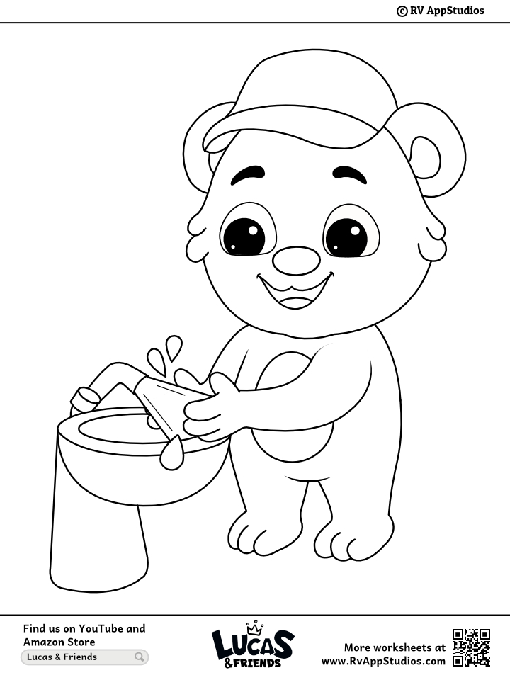 baby shampoo coloring page
