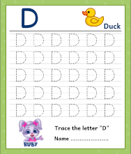 Free Printable Worksheets for Kids - Trace Uppercase Alphabet Worksheets