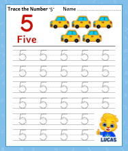 trace number 3 worksheet for free for kids